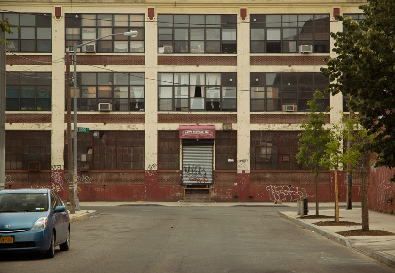 An industrial building, apparently now residential.