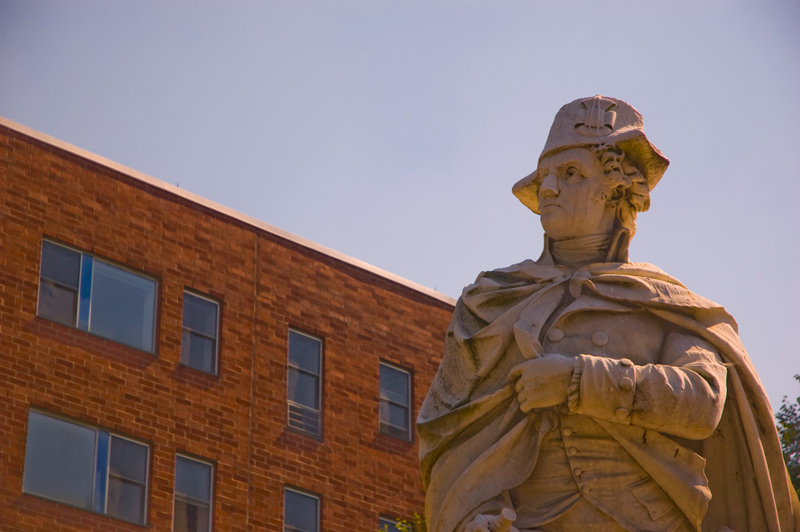 A statue of George Washington.