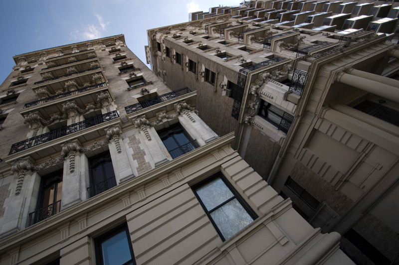 Beaux arts apartment buildings.