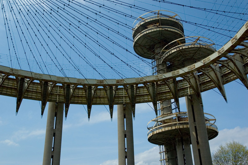 Cable and towers leftover from the Worlds Fair