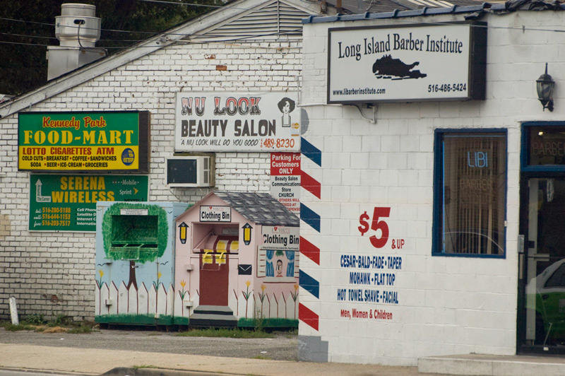 Signs for a variety of businesses.