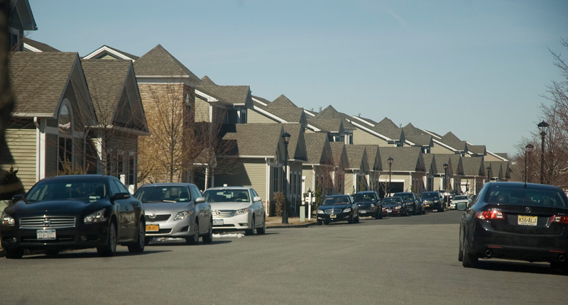 A row of almost identical houses