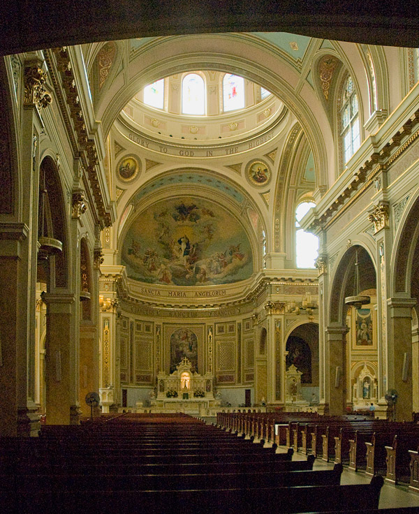 A church, ornately decorated.