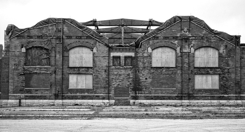 An old abandoned factory.