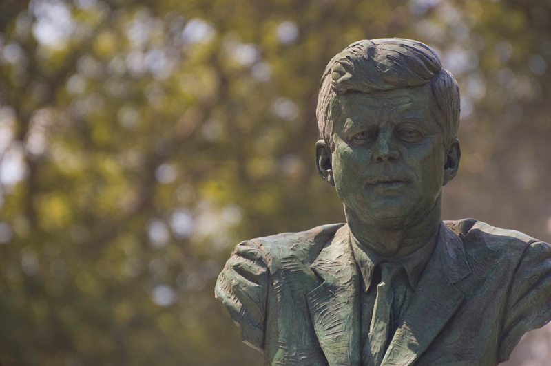 A bust of JFK.