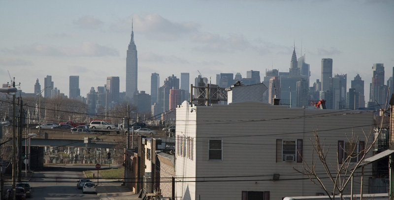 Manhattan skyline, seen from Queens.