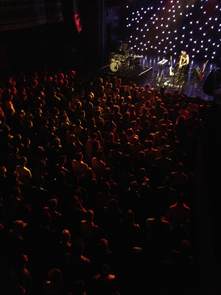 Big audience watching Wye Oak.