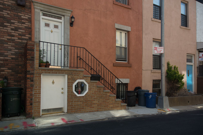 A home with a short door to the basement.