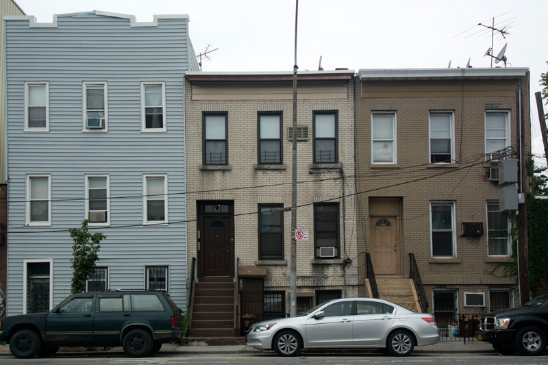 Three homes on a block.