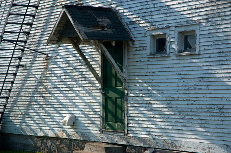 Entrance to an old Wooden Building