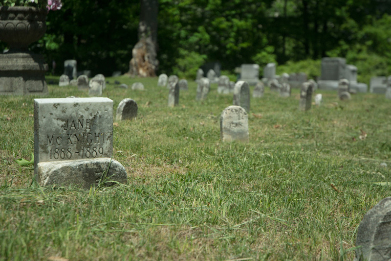 An infant's tombstone.
