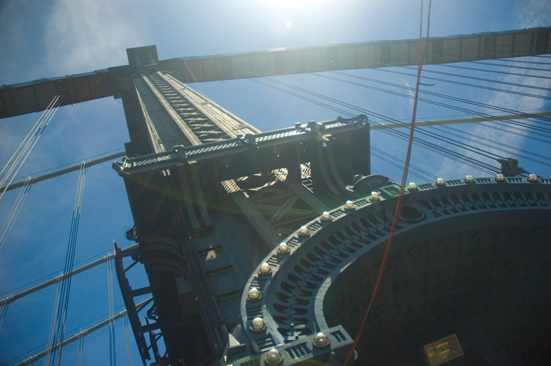 A section of the Manhattan Bridge.