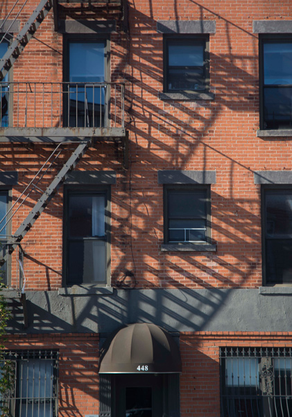 Shadows from a fire escape.