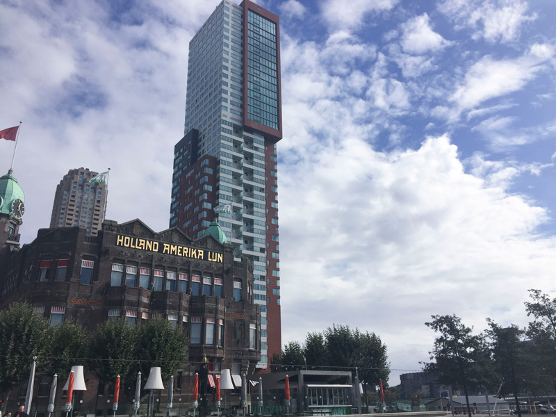 An office tower in Rotterdam, and Holland America Cruise Lines headquarters.