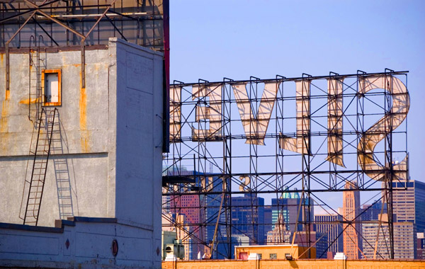 A sign announces Silvercup studios in Queens.