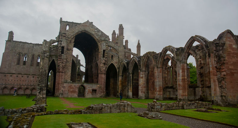 The remains of an old abbey.